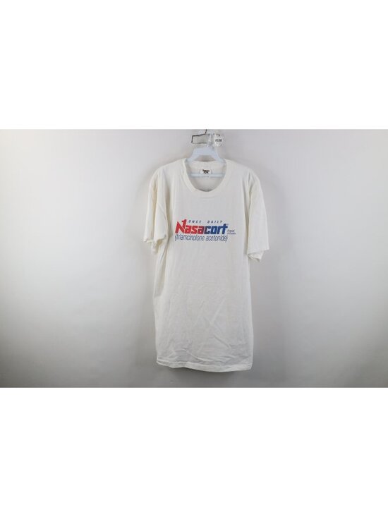 Vintage Other - Vtg 90s Mens XL Spell Out Once Daily Nasal Inhaler Just Do It Once T-Shirt USA